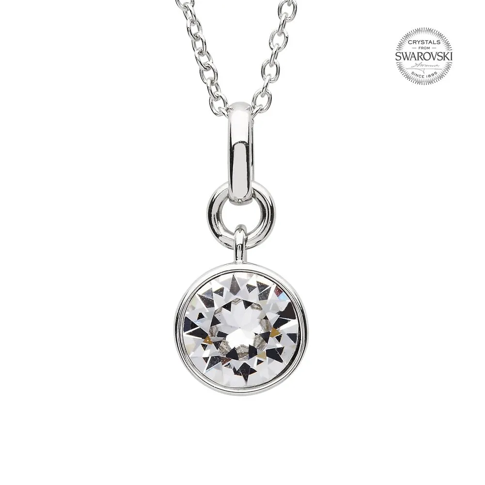 Sterling Silver Swarovski Add on Birthstone Pendant - SW144 April