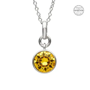 Sterling Silver Swarovski Add on Birthstone Pendant - SW146 November