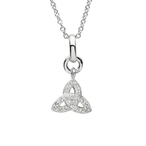 Sterling Silver Trinity Pendant with Swarovski Crystals - SW153