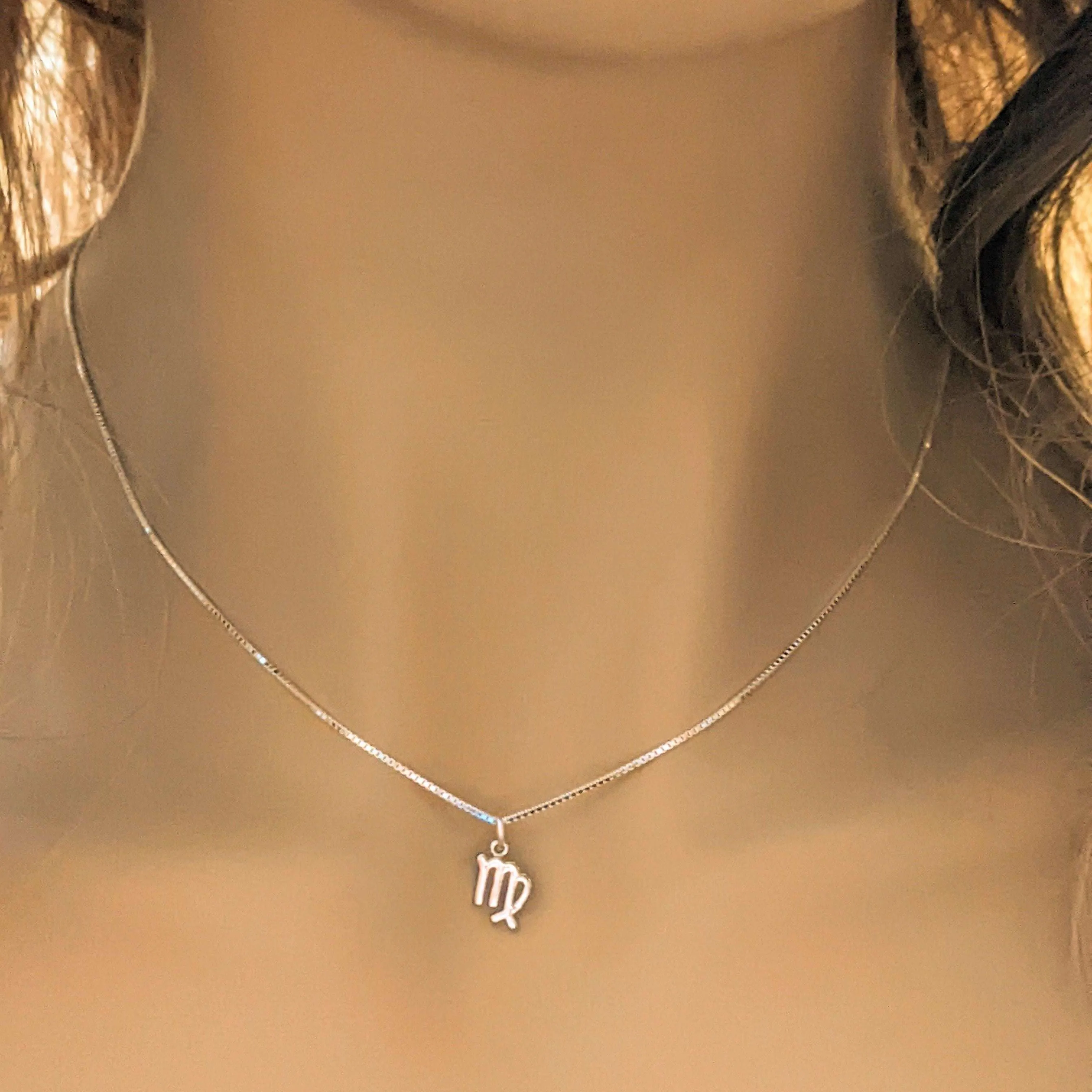Sterling Silver Zodiac Symbol Necklace - 12 - 24 inches