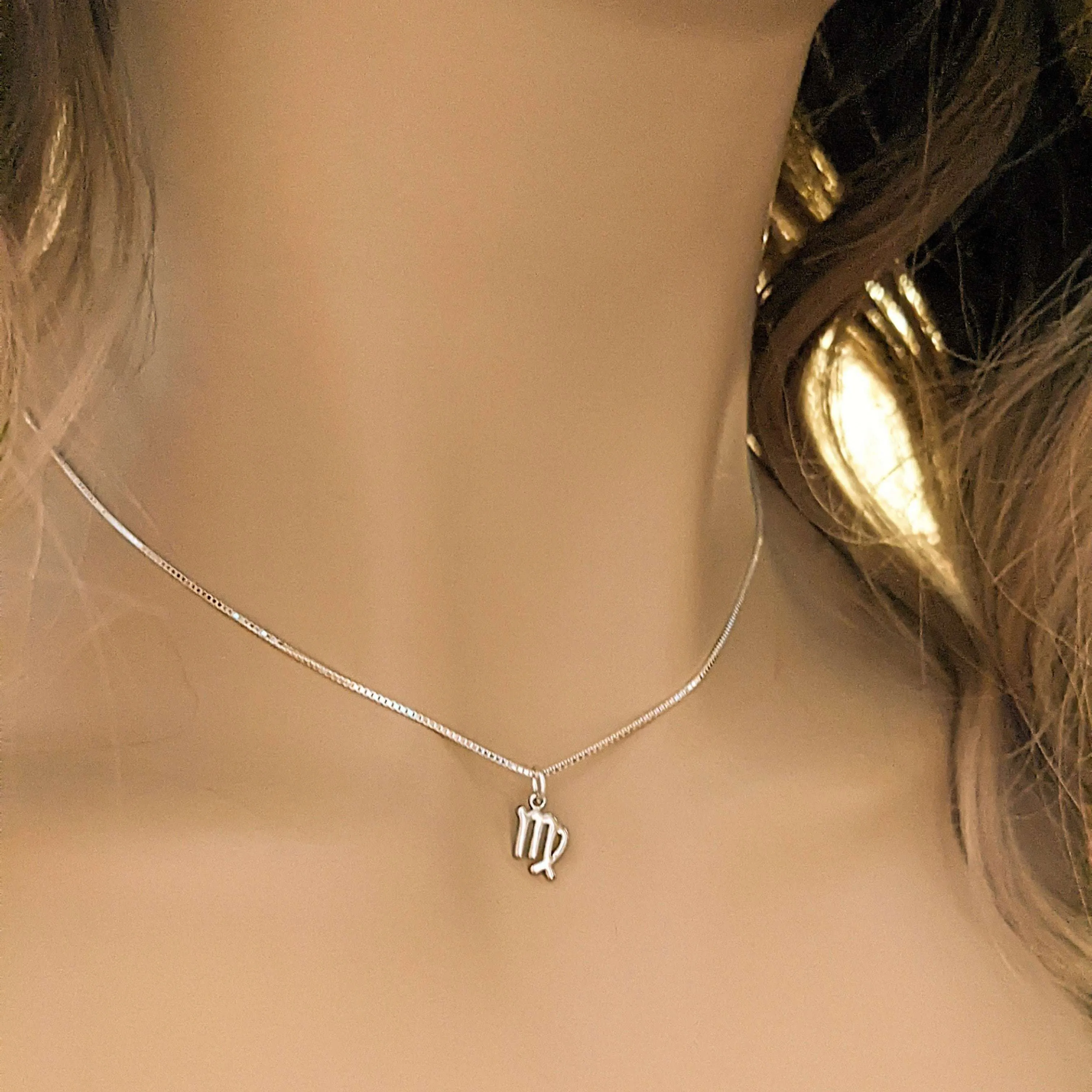 Sterling Silver Zodiac Symbol Necklace - 12 - 24 inches