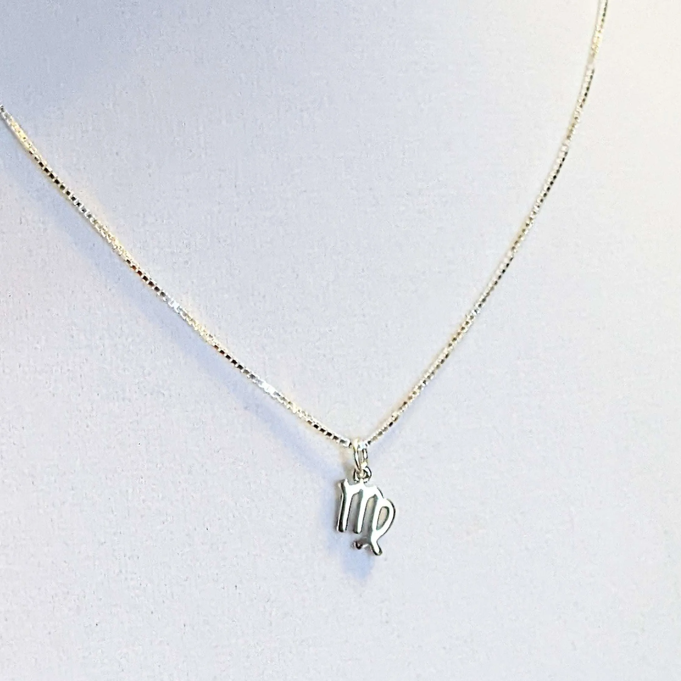 Sterling Silver Zodiac Symbol Necklace - 12 - 24 inches