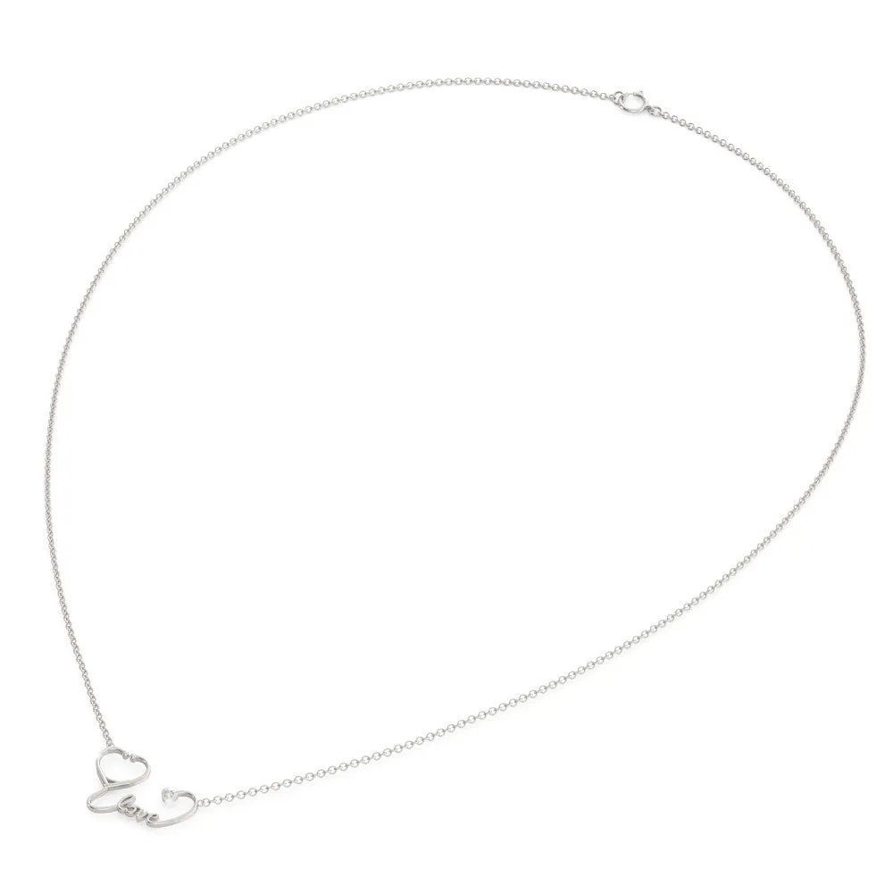 Stethoscope Love - Birthstone Necklace (.925 silver)