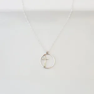 Surrounded by Faith in Sterling - Necklace