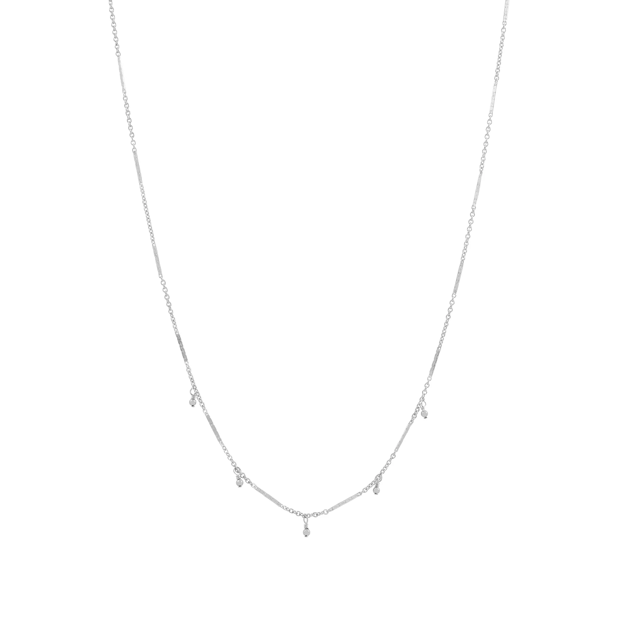 Tae Beaded Necklace - Sterling Silver