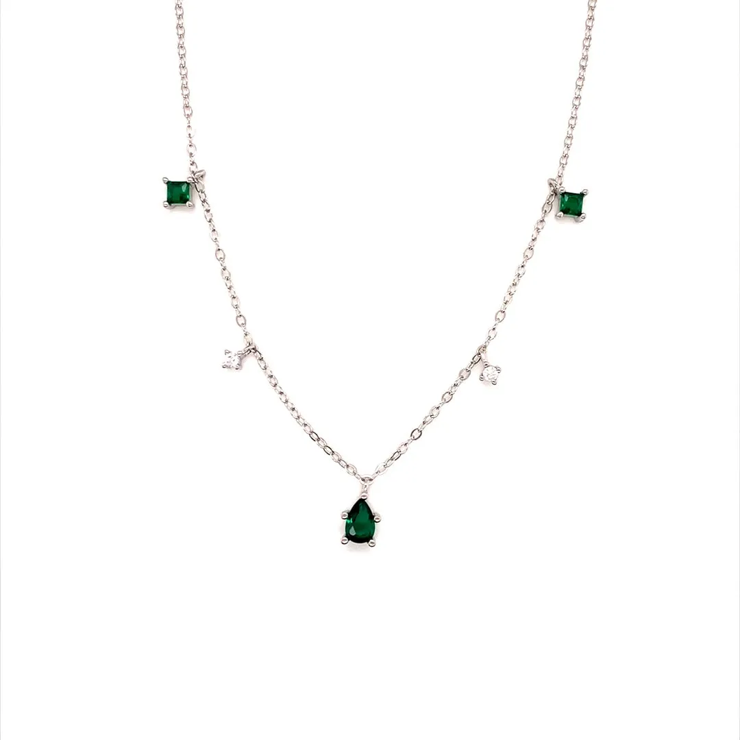 Teardrop Emerald Necklace