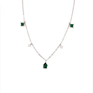 Teardrop Emerald Necklace