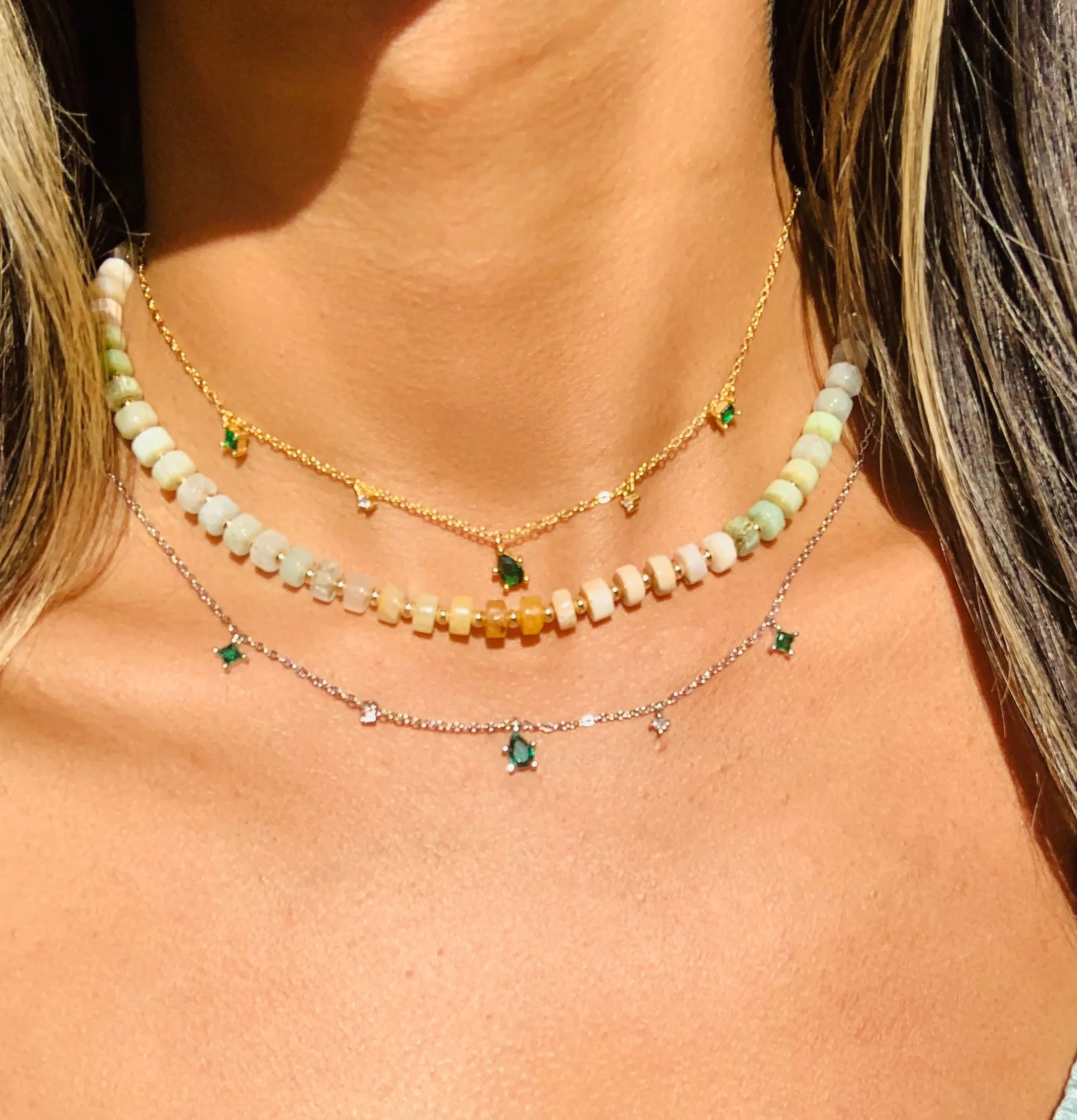 Teardrop Emerald Necklace