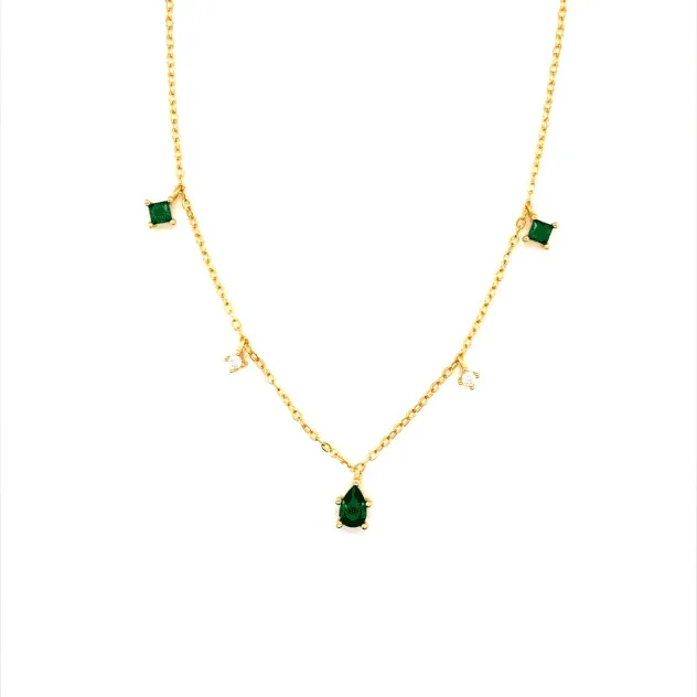 Teardrop Emerald Necklace