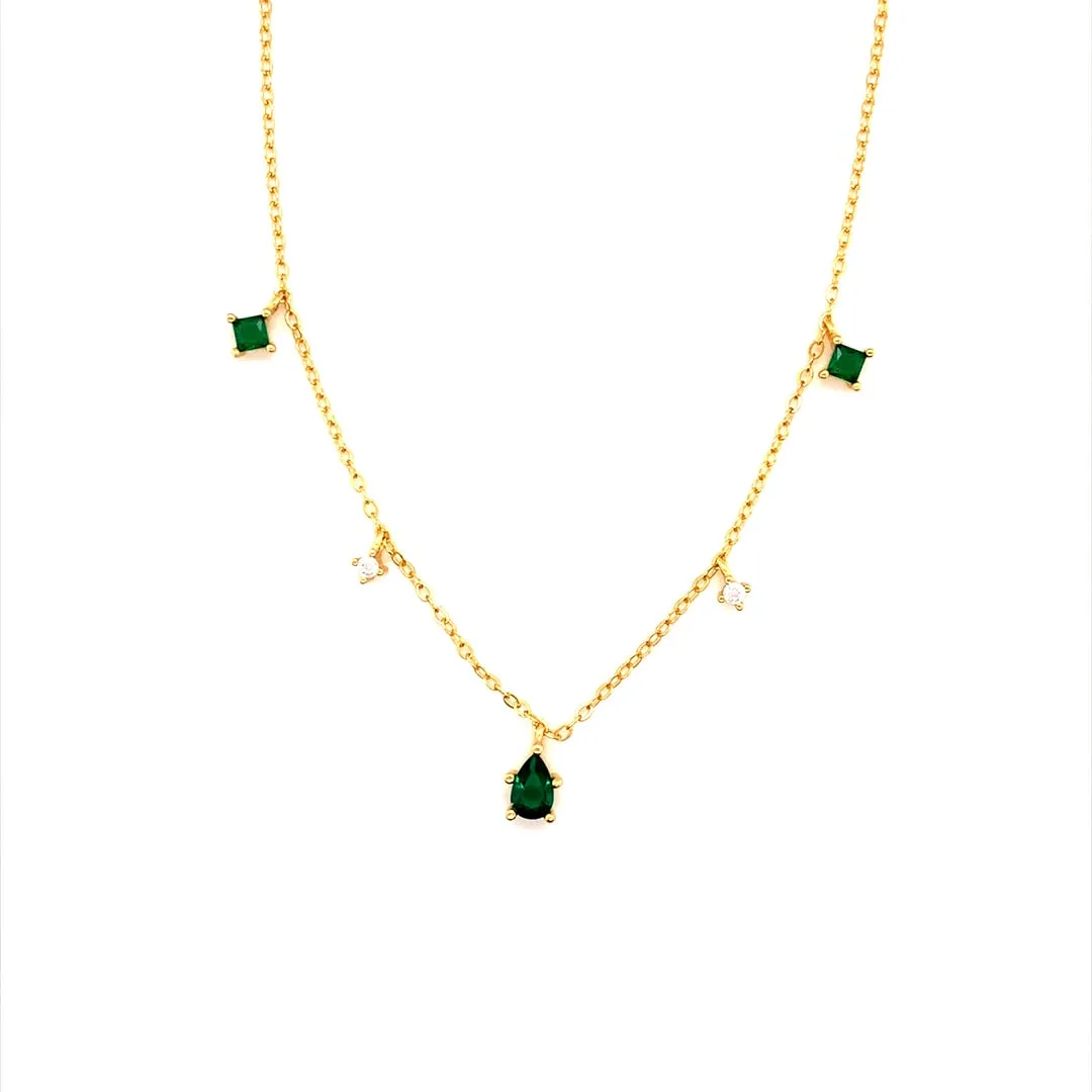 Teardrop Emerald Necklace