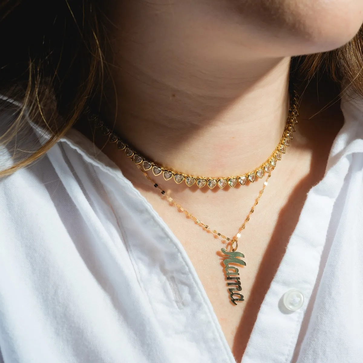 Tennis Heart Necklace