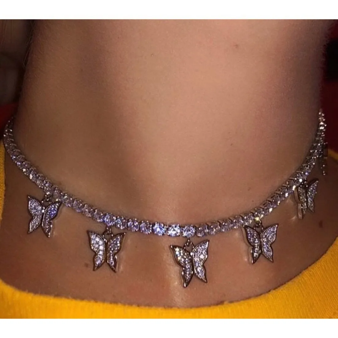 Tennis Square gem tennis choker (FREE! BUY ONE GET ONE FREE ,ADD 2 TO CART)