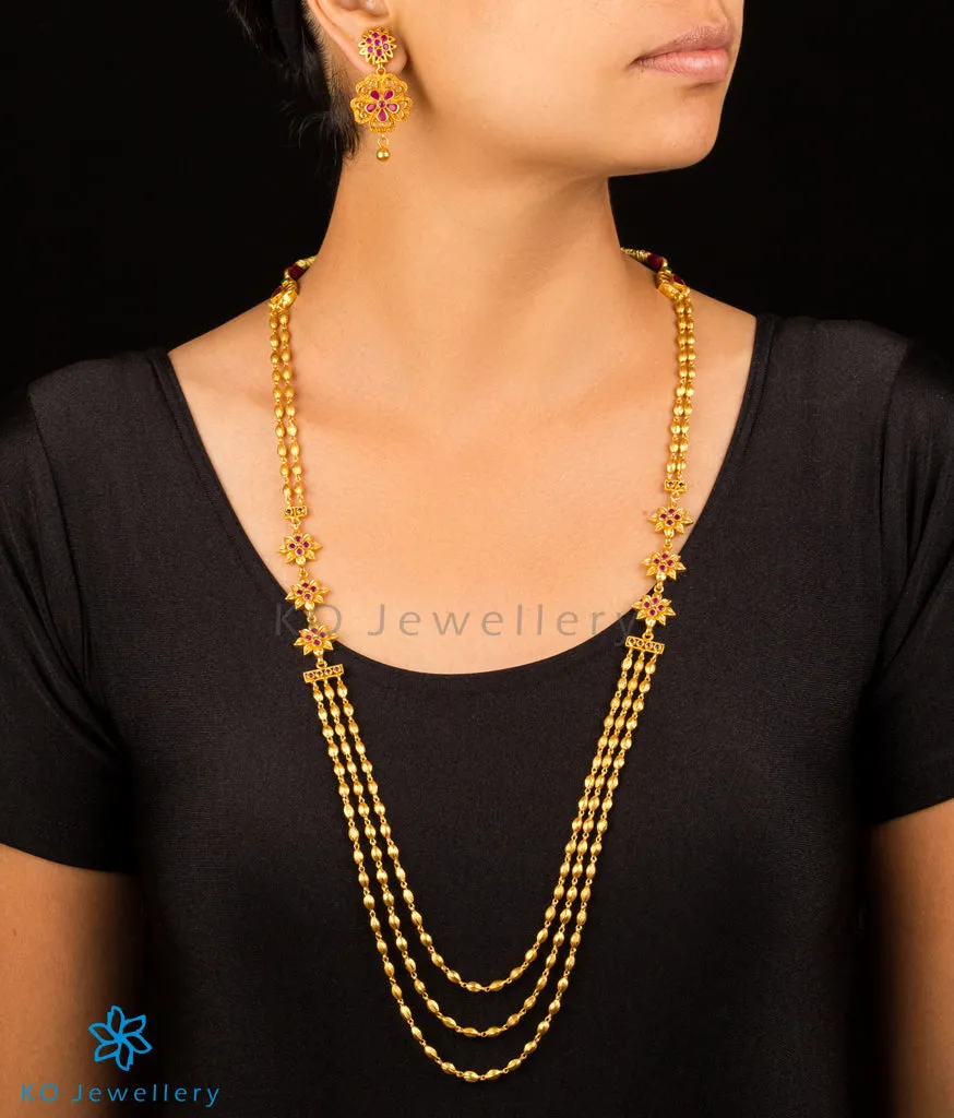 The Dhitika Silver Layered Necklace (Oxidised)
