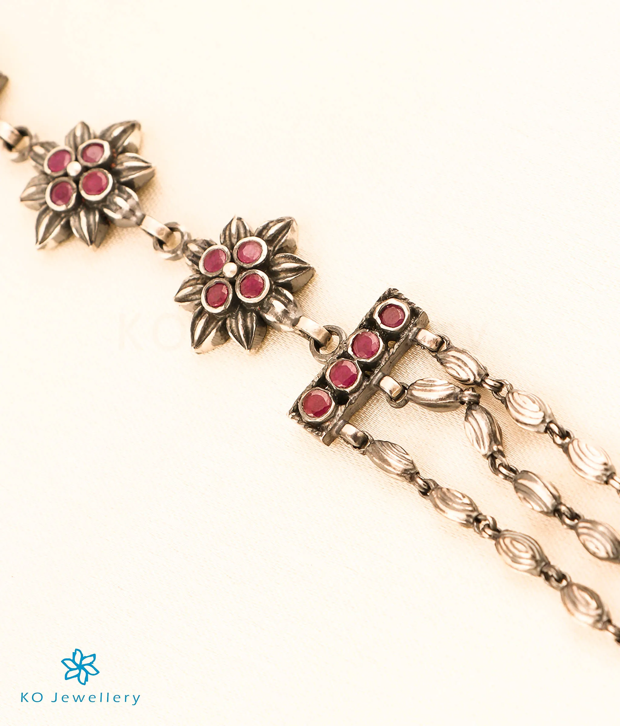 The Dhitika Silver Layered Necklace (Oxidised)