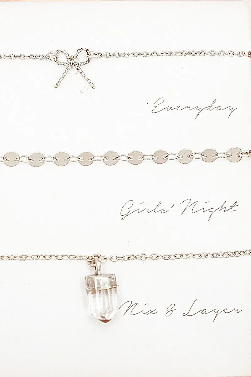 The Laura 3 Piece Layering Necklace Set