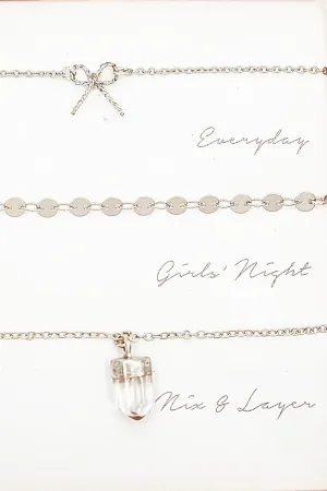 The Laura 3 Piece Layering Necklace Set