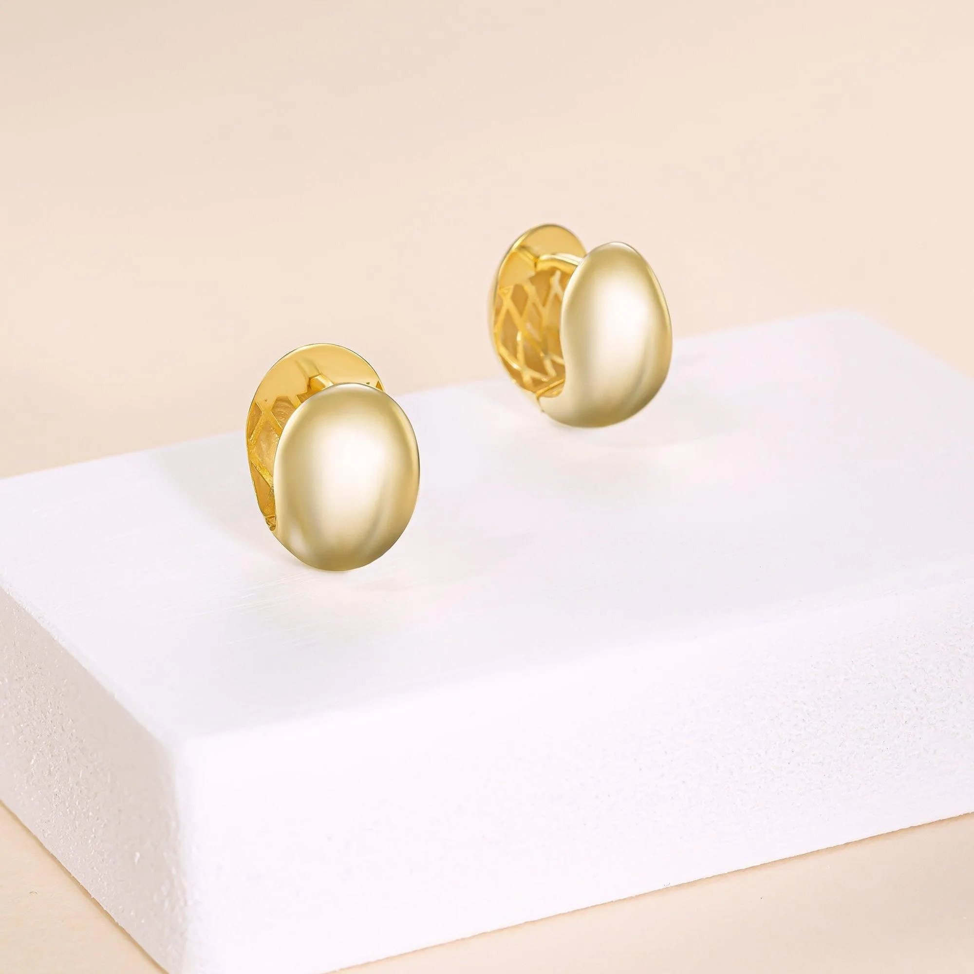 Thick Hinged Hoop Earrings - 18K Gold Vermeil