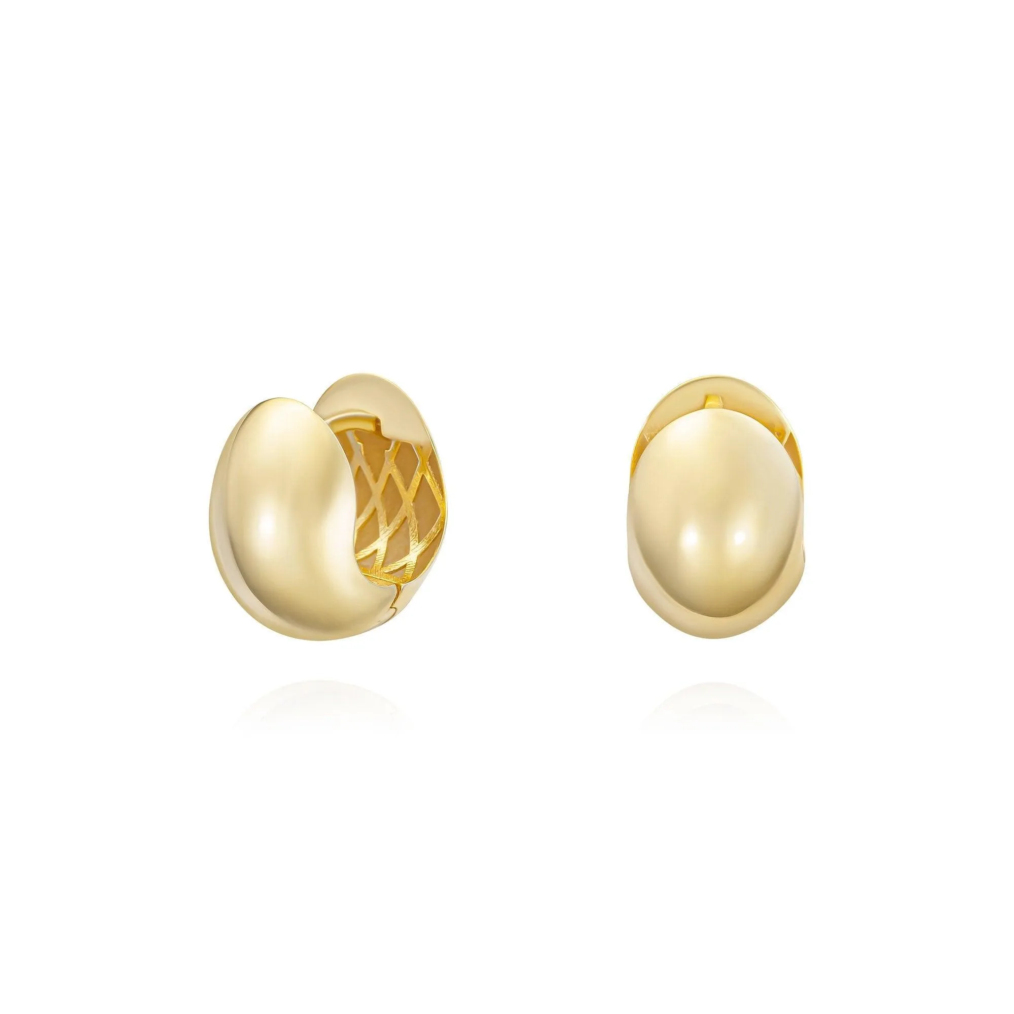 Thick Hinged Hoop Earrings - 18K Gold Vermeil
