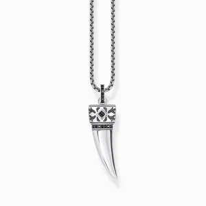 Thomas Sabo Necklace - Wolf's Tooth Pendant and Stones