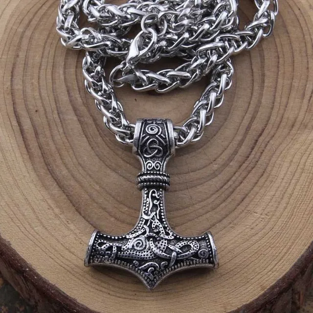 Thor's Hammer Viking Pendant Necklace