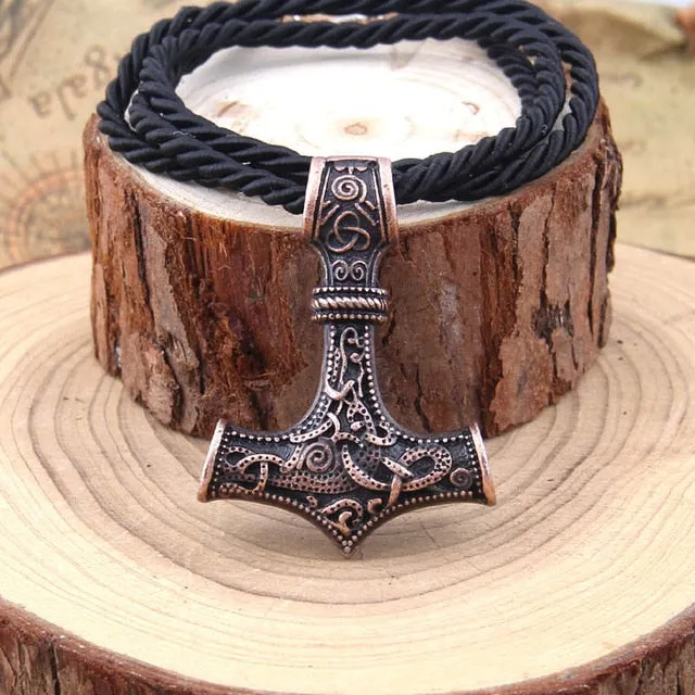 Thor's Hammer Viking Pendant Necklace