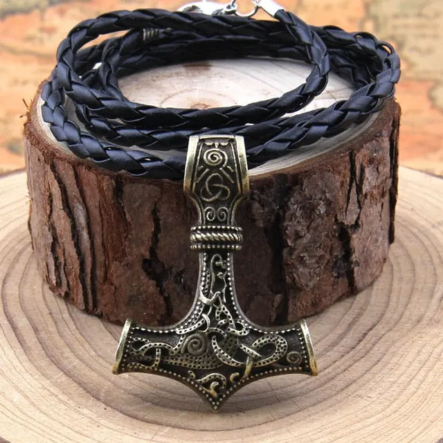 Thor's Hammer Viking Pendant Necklace