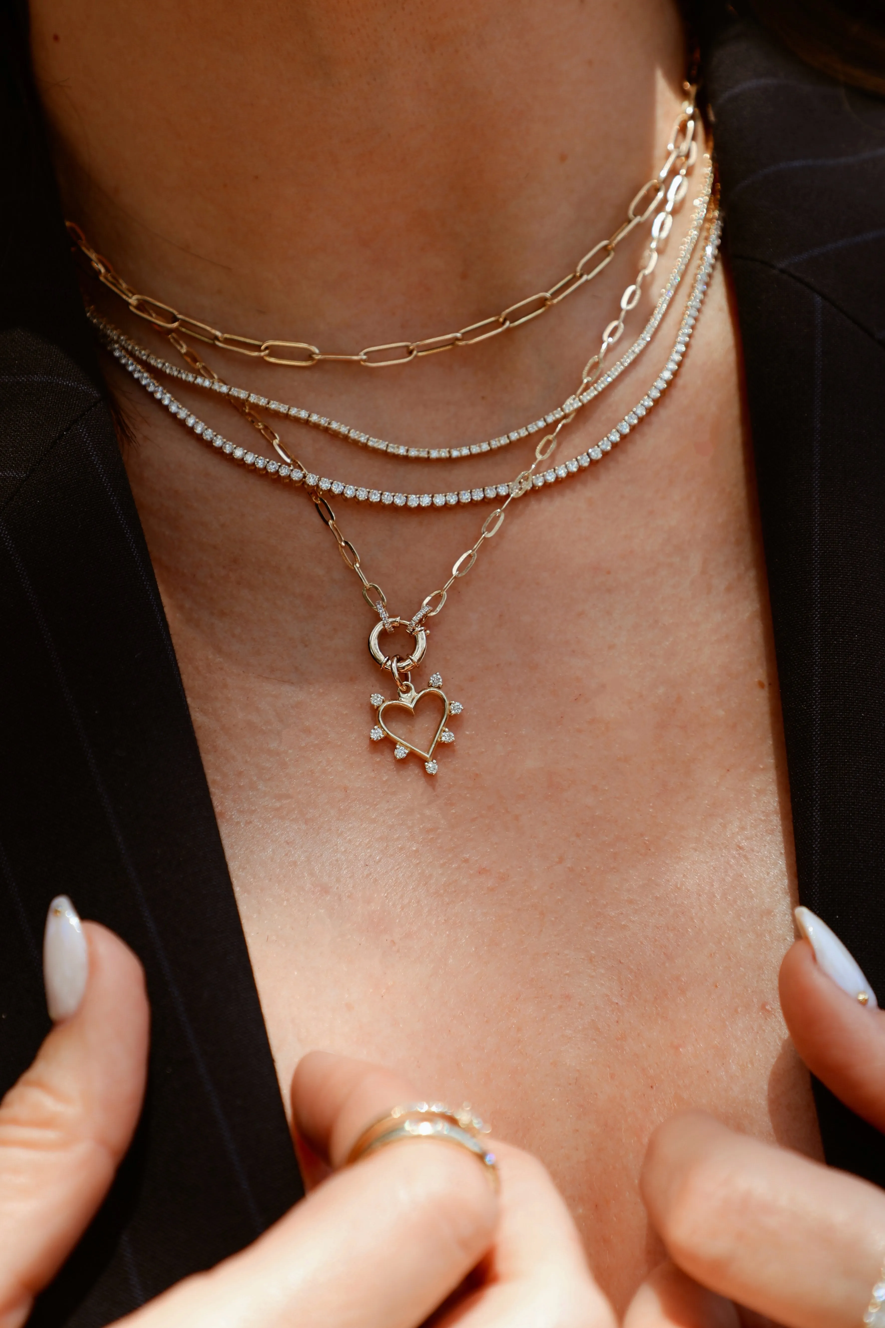 Three Prong Diamond Tennis Necklace (6.46ct)