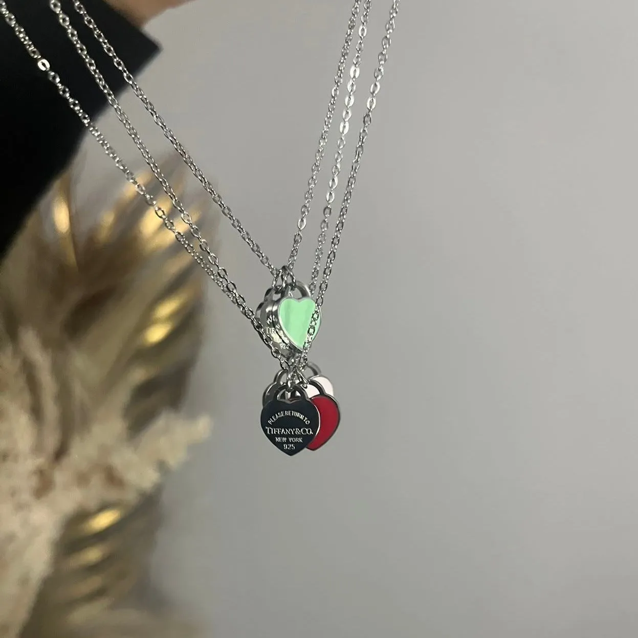 Tiffanyz Heart Shape Necklace Pendant