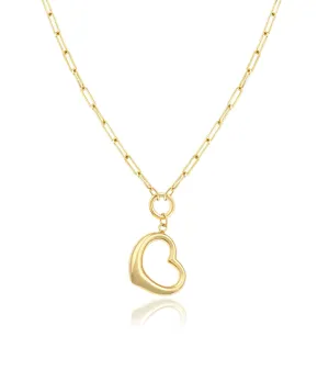 Tilted Heart Pendant Necklace