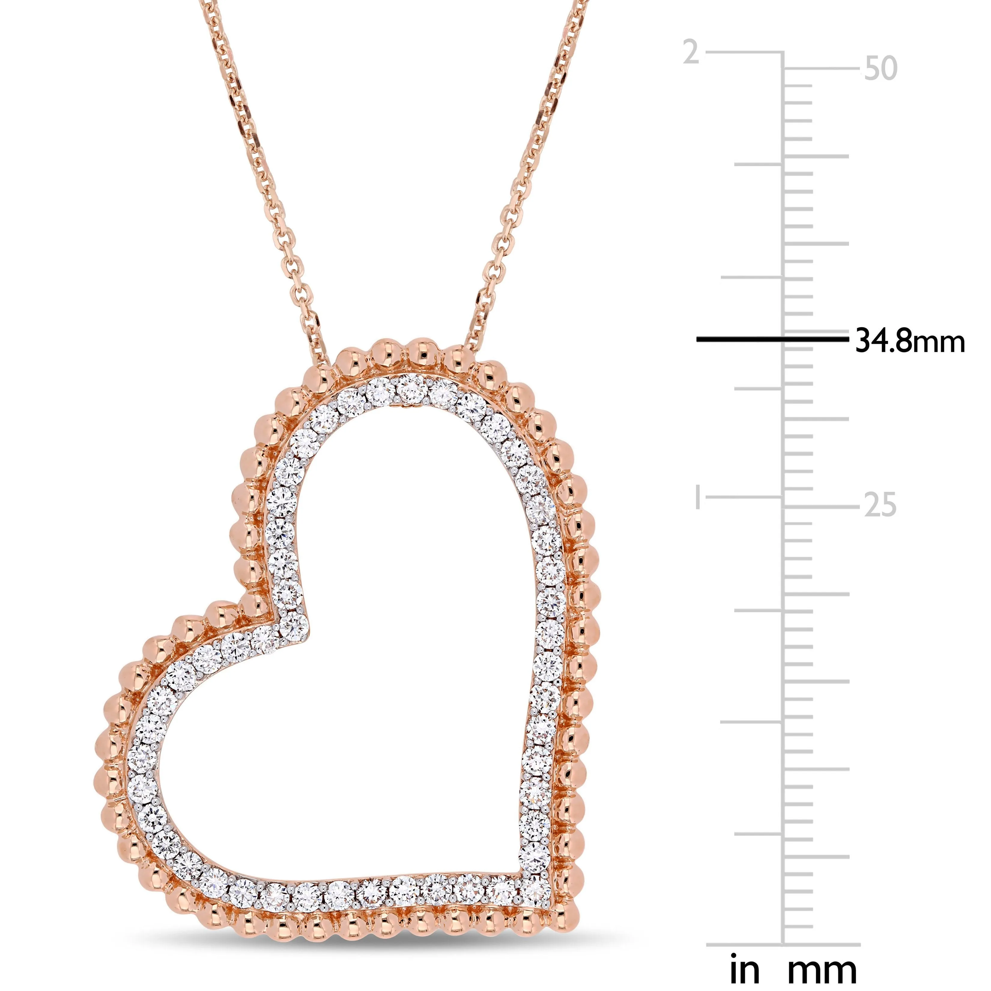 Tilted Open Heart Pendant