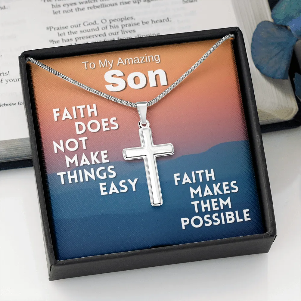 To My Amazing Son | Cross Necklace
