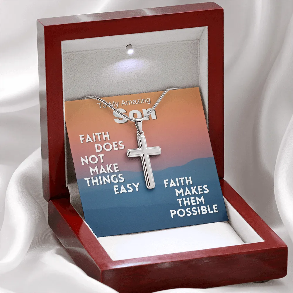 To My Amazing Son | Cross Necklace