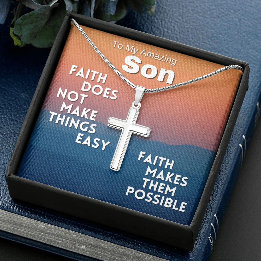 To My Amazing Son | Cross Necklace