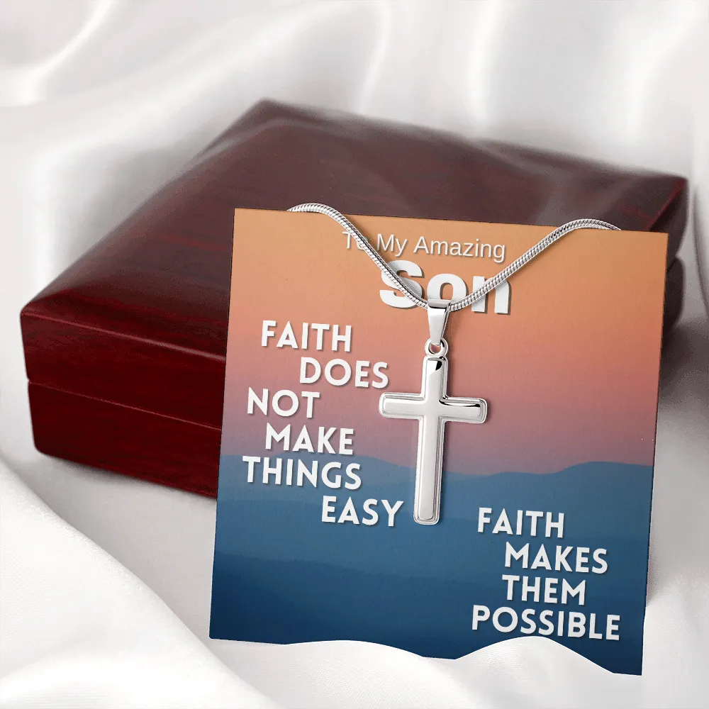 To My Amazing Son | Cross Necklace