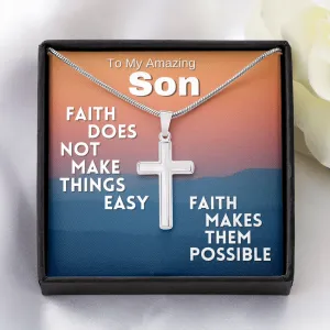 To My Amazing Son | Cross Necklace