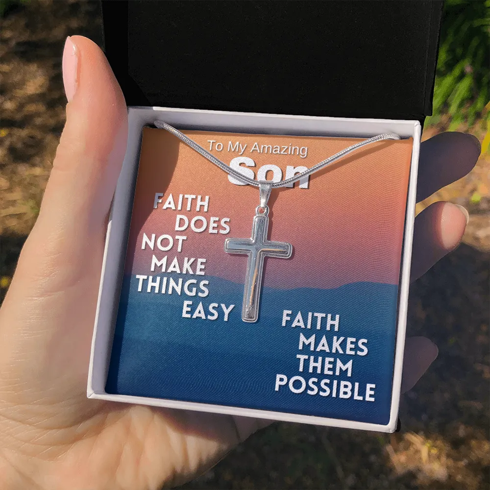 To My Amazing Son | Cross Necklace