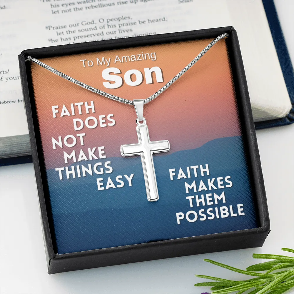 To My Amazing Son | Cross Necklace