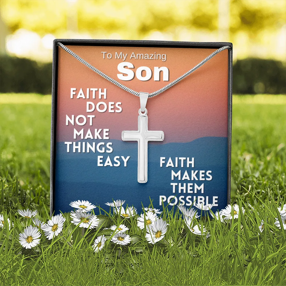 To My Amazing Son | Cross Necklace