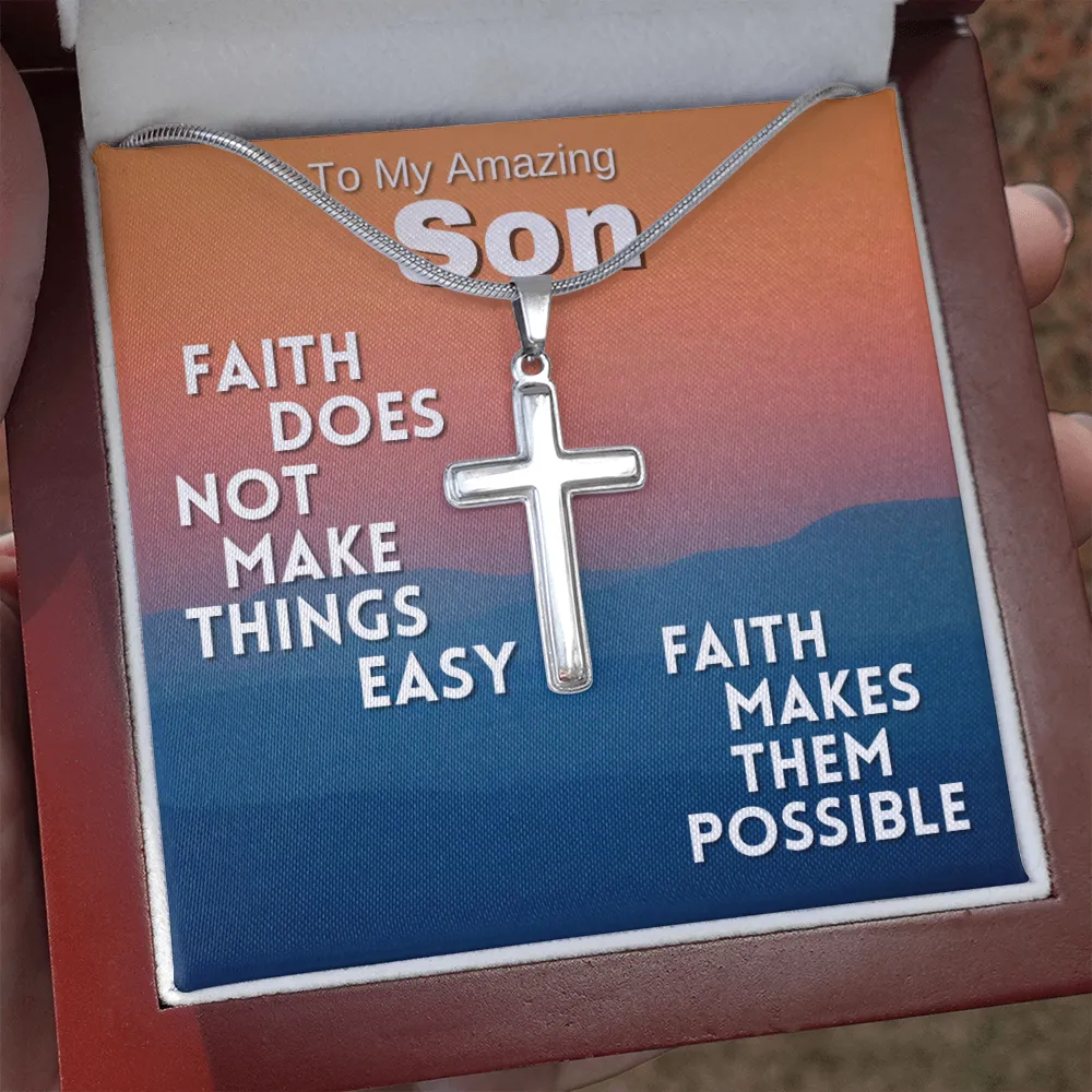 To My Amazing Son | Cross Necklace