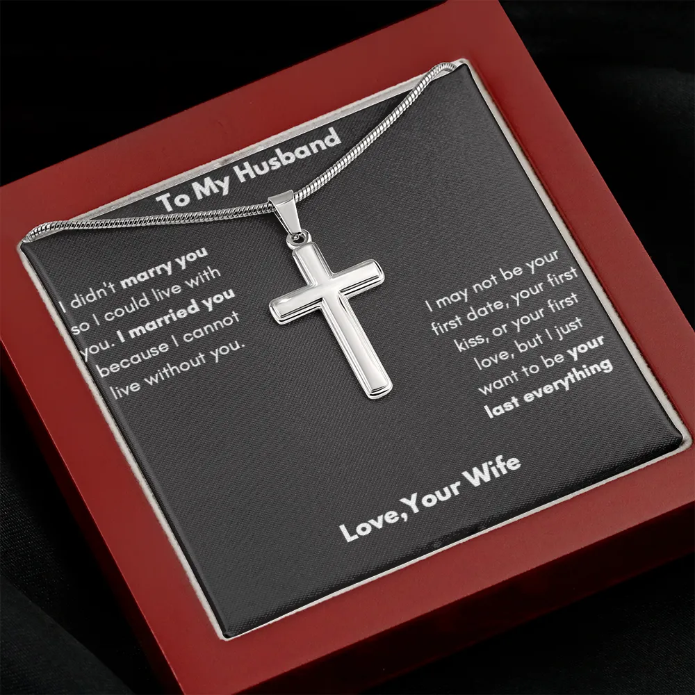 To My Husband - Cross Necklace