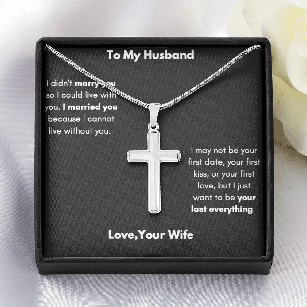 To My Husband - Cross Necklace