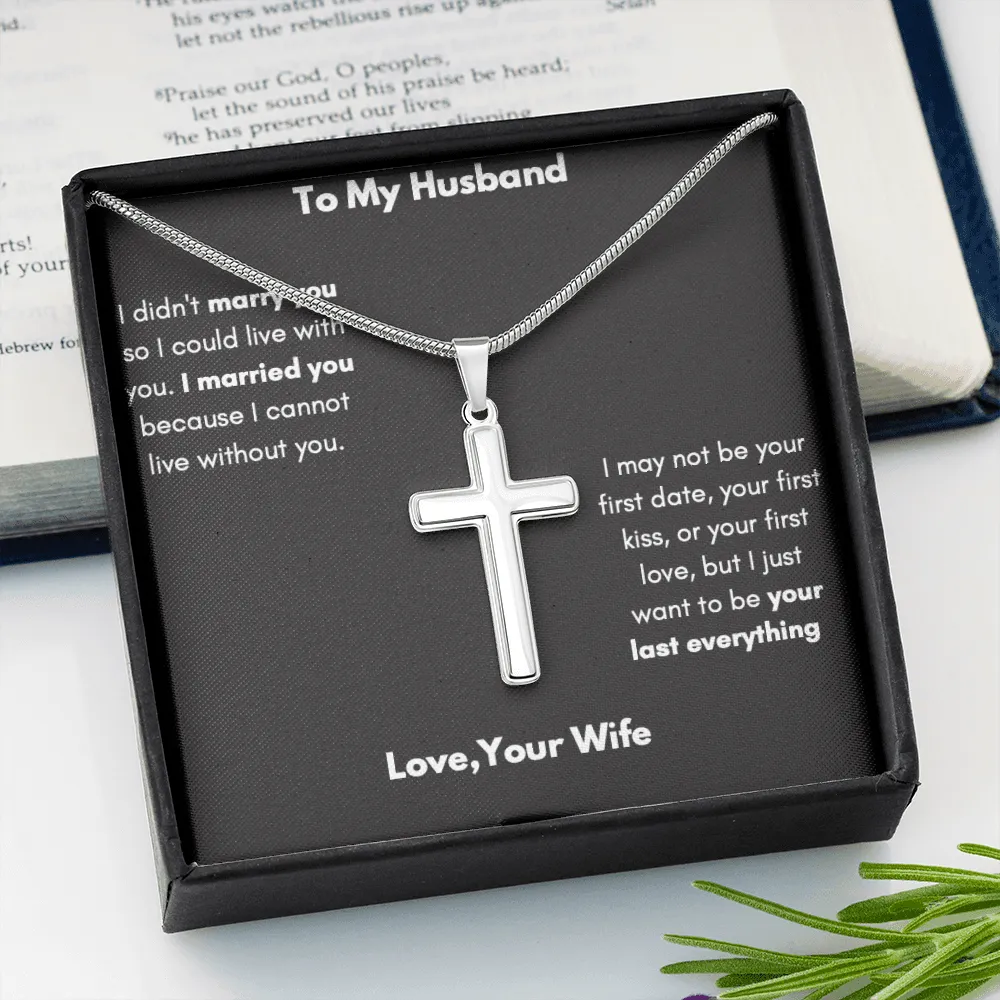 To My Husband - Cross Necklace