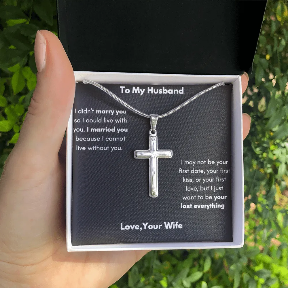 To My Husband - Cross Necklace
