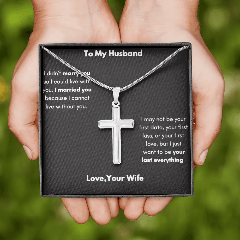 To My Husband - Cross Necklace