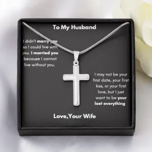To My Husband - Cross Necklace