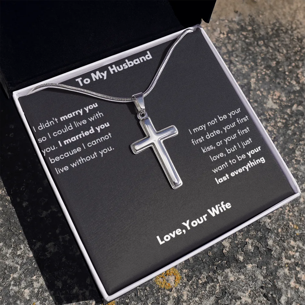To My Husband - Cross Necklace