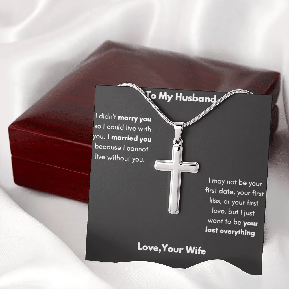 To My Husband - Cross Necklace