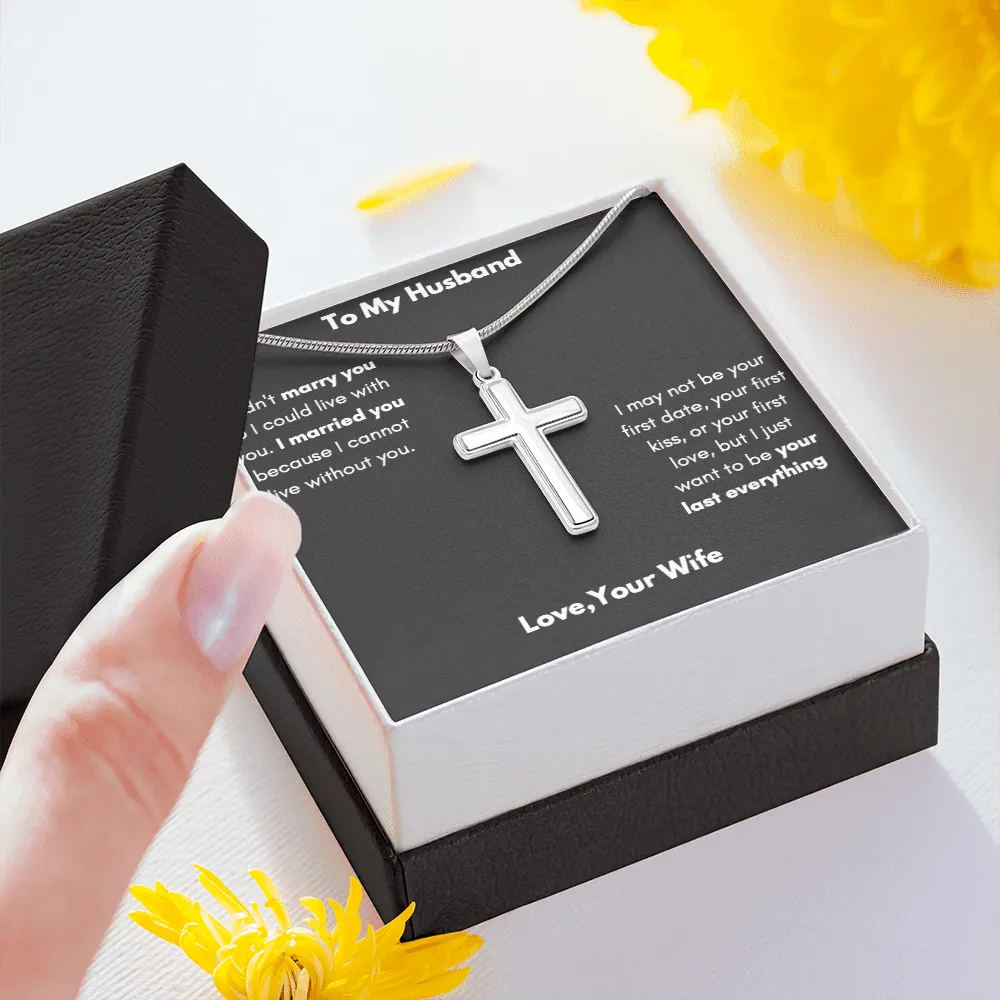 To My Husband - Cross Necklace