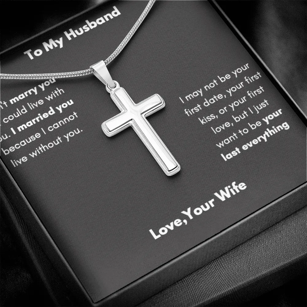 To My Husband - Cross Necklace
