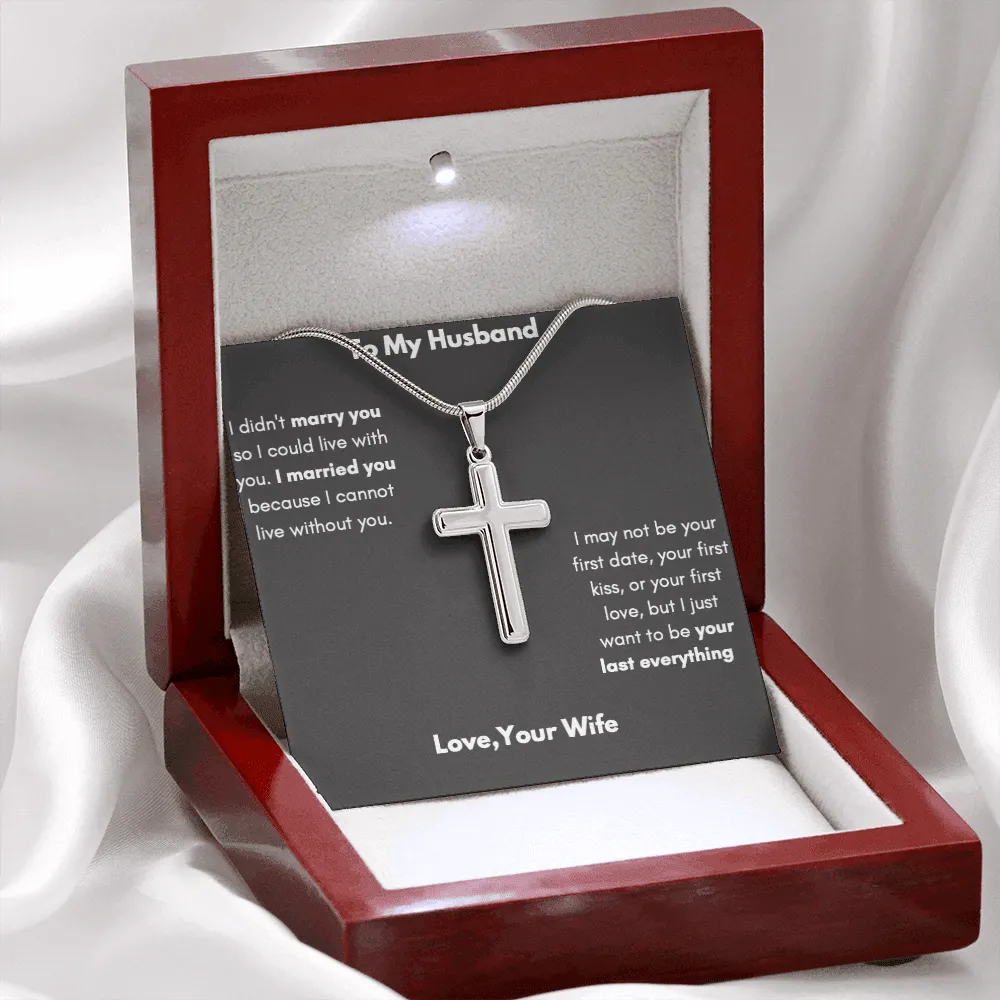 To My Husband - Cross Necklace